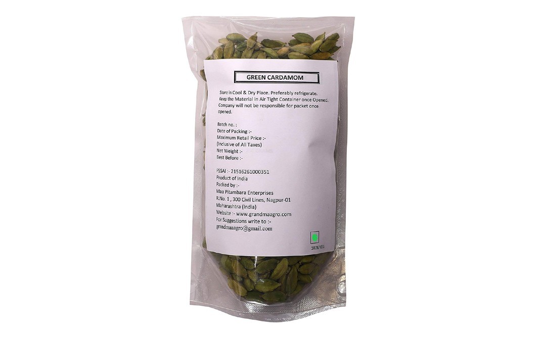Grandma Agro Green Cardamom    Pack  250 grams